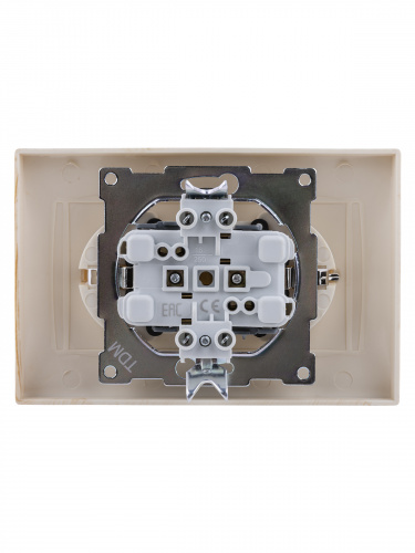 Розетка двойная 2П+З 16А 250В с защ. шт. сосна , с/у, "Лама" (6/72) TDM (SQ1815-0313) фото 3 Розетка двойная 2П+З 16А 250В с защ. шт. сосна , с/у, "Лама" (6/72) TDM (SQ1815-0313) фото 3