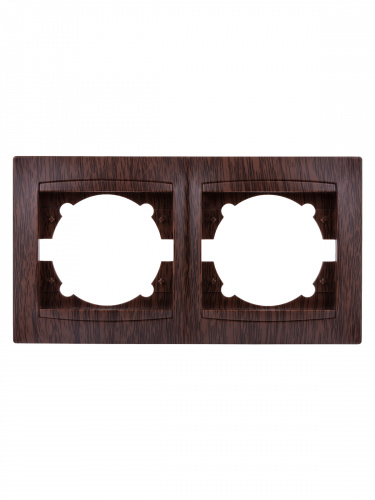 Рамка 2-х постовая горизонтальная венге , с/у, "Лама" (20/240) TDM (SQ1815-0430) фото 4 Рамка 2-х постовая горизонтальная венге , с/у, "Лама" (20/240) TDM (SQ1815-0430) фото 4