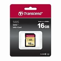 Карта памяти SDHC  16GB  Transcend 500S UHS-I (TS16GSDC500S)