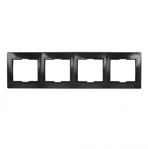 Рамка SMARTBUY 4-местная горизонтальная черная "Венера" (SBE-01b-00-FR-4)