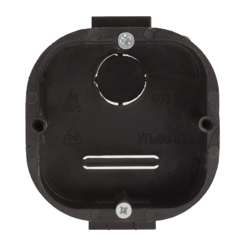 Коробка установочная ЭРА KUTS-60-60-43-s-black усиленная для твердых стен саморезы стыковочные узлы черная IP20 (1/200) (Б0052723) фото 2