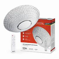 Светильник светодиодный COMFORT CRYSTAL 55Вт 230В 3000-6500K 4400Лм 400x100мм с пультом ДУ IN HOME (1/5) (4690612034898)