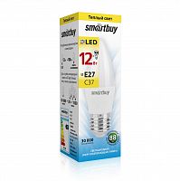 Лампа светодиодная SMARTBUY C37 12Вт 220V 3000K E27 (теплый свет) (10/100) (SBL-C37-12-30K-E27)