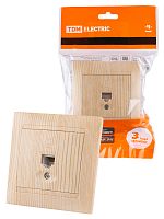 Розетка компьютерная RJ45 сосна , с/у, "Лама" (10/120) TDM (SQ1815-0316)