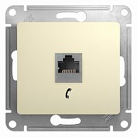 Механизм розетки телефонной 1-м С/У GLOSSA RJ11 беж. Systeme Electric GSL000281T (1/10/160)