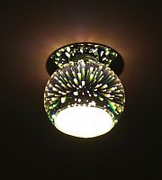 Светильник ЭРА DK88-3, декор "3D звездный дождь" G9,220V, 35W, серебро/мультиколор (1/50/700) (Б0032369)