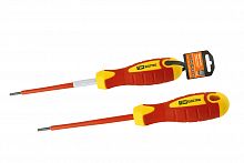 Отвертка шлицевая диэлектрическая тип SL 4x100 серия «ЭкспертЭлектрик»TDM (1/240) (SQ1007-0102)