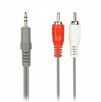 Кабель соединительный Smartbuy 3.5 Jack (M) - 2xRCA (M), стерео, аудио, 3,0 м, в пакете (1/200) (KA-313-200)
