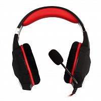 Игровая гарнитура Smartbuy RUSH VIPER, велюровые амбушюры, шнур 1м+2м, черный/красная (SBHG-2200)