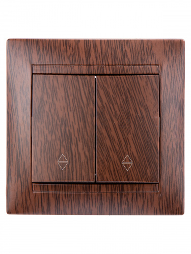 Выключатель на 2 направления 2 кл. 10А венге , с/у, "Лама" (10/120) TDM (SQ1815-0407) фото 4 Выключатель на 2 направления 2 кл. 10А венге , с/у, "Лама" (10/120) TDM (SQ1815-0407) фото 4