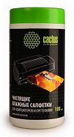 Салфетки Cactus CS-T1002 для компьютеров и оргтехники туба 100шт влажных (CS1235-T1002)