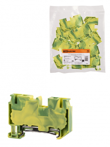 Зажим клеммный безвинтовой ЗКБ PEN быстрого зажима 6 мм2 (Ph-C PT 6-PE) TDM (10/320) (SQ0822-0172)