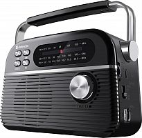 Радиоприёмник DEFENDER Vega 5Вт FM/AM/SW/BT/USB/TF/1200мАч, черный (1/9) (65179)