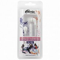 Проводные внутриканальные наушники RITMIX RH-112M, шнур 1.2 м, белая (1/10/400) (15118382)