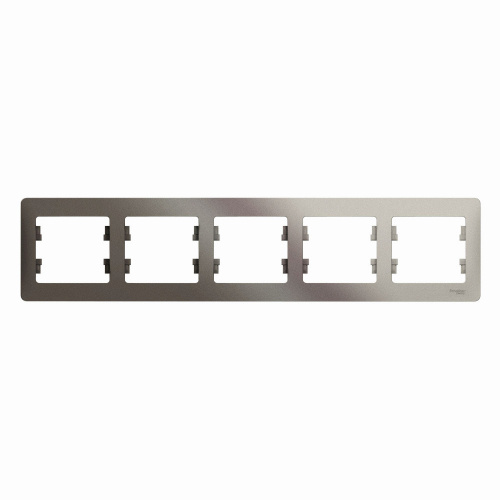 Рамка 5-м GLOSSA горизонт. платина Systeme Electric GSL001205 (1/5/20) Рамка 5-м GLOSSA горизонт. платина Systeme Electric GSL001205 (1/5/20)