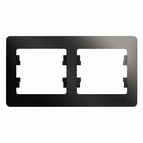 Рамка 2-м GLOSSA горизонт. антрацит Systeme Electric GSL000702 (1/30/180)