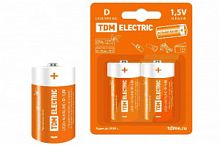 Элемент питания TDM LR20 D Alkaline 1,5V BP-2 (2/12/96) (SQ1702-0012)