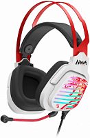 Наушники с микрофоном A4Tech Bloody G560 белый/красный 2м мониторные оголовье (G560 NARAKA) (1/10)