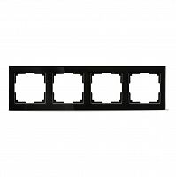 Рамка SMARTBUY 4-местная стекло черная "Нептун" (SBE-05b-Glass-FR-4)