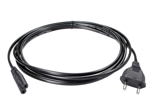 Кабель для аудио-видео техники IEC-320-C7, 2-pin 3m ,черный, медь,Telecom <TE023-CU0.5-3M> (1/100)