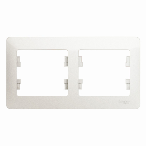 Рамка 2-м GLOSSA горизонт. перламутр Systeme Electric GSL000602 (1/30/180)