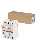 Держатель плавких вставок ДПВ2 10х38 3П TDM (4/72) (SQ0216-0015)