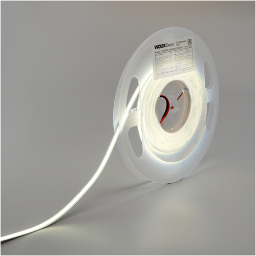 Лента светодиодная WOLTA Decor WLSCOB-11W/6500/24H480-01 11Вт 6500К 24В IP20 1300лм/м 480led/m 5000х8х2мм (1/50) фото 4
