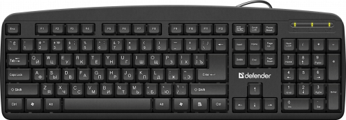 Клавиатура проводная DEFENDER Office HB-910 RU, полноразмерная, черная (1/20) (45910)