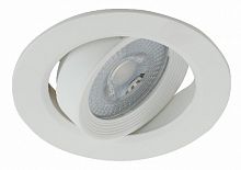 Светильник светодиодный ЭРА KL LED 22A-5 3K WH круглый поворотн. LED SMD 5W 3000K белый (100/1600) (Б0037036)