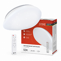 Светильник светодиодный COMFORT STONE 55Вт 230В 3000-6500K 4400Лм 430x100 с пультом ДУ IN HOME (1/5) (4690612034591)
