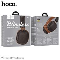 Наушники полноразмерные HOCO W64 Earl Ⅱ, bluetooth 5.4, 300mAh, цвет: коричневый (1/36) (6942007658607)