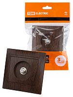 Розетка SAT (F-разъем) 0-2400МГц венге "Лама" (10/120) TDM (SQ1815-0421)