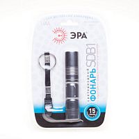 Фонарь ЭРА SDB1 ручной 1x0.5W LED алюминиевый 1хАА в блистере (24/144/1728) (C0027253)