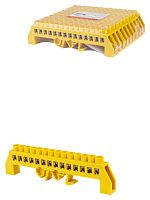Шина "PE" "земля" в желтом изоляторе на DIN-рейку 8x12мм 14 групп TDM (1/10/150) (SQ0801-0218)