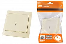 Выключатель 1 кл. на 2 направления 10А сл. кость "Ильмень" TDM (1/10/100) (SQ1823-0105)