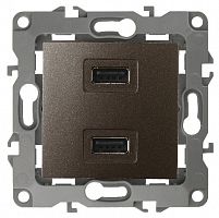 Устройство зарядное USB ЭРА, серии ЭРА 12, 230В/5В-2100мА, IP20, бронза (6/60/1920) 12 -4110-13