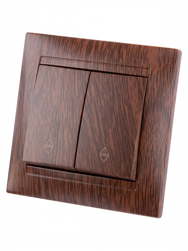 Выключатель на 2 направления 2 кл. 10А венге , с/у, "Лама" (10/120) TDM (SQ1815-0407) фото 5 Выключатель на 2 направления 2 кл. 10А венге , с/у, "Лама" (10/120) TDM (SQ1815-0407) фото 5