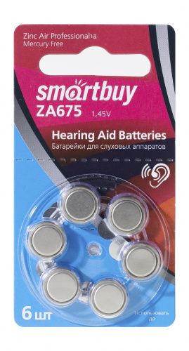 Элемент питания SMARTBUY ZA 675 BL6 (6/60/3000)  (SBZA-A675-6B)