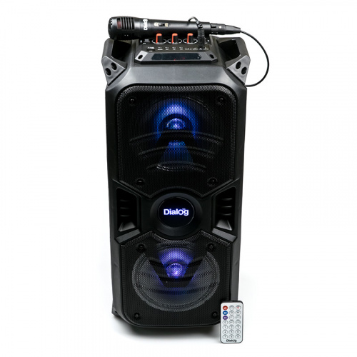 Колонка портативная Dialog Oscar AO-11, 26W напольная, RMS, Караоке c микрофоном, BT+FM+USB+SD+LED, черный (1/2) фото 7