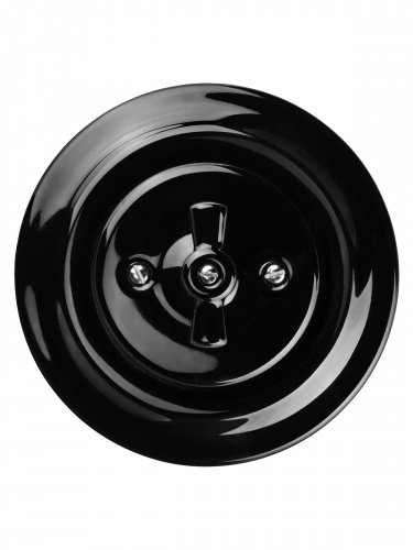 Выключатель скрытой установки фарфоровый поворотный перекрёстный с ручкой (бантик) 10А черный «Болонь» TDM (SQ1820-0215) фото 5 Выключатель скрытой установки фарфоровый поворотный перекрёстный с ручкой (бантик) 10А черный «Болонь» TDM (SQ1820-0215) фото 5