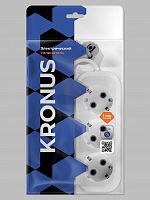 Удлинитель КRONUS 3 гнезда 5 метров 16А/3,5 кВт с заземлением ПВС 3х1,0 (G-16-3-5) (1/40) (KRS-04-0013)