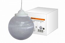 Светильник TDM НСБ 02-60-252 УХЛ4 60 Вт, IP40, шар, 1хЕ27, прозрачный с огранкой 250 мм, шнур белый (SQ0313-0008)