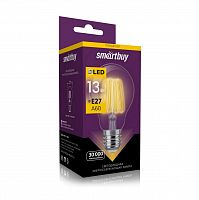 Лампа светодиодная SMARTBUY филамент A60 13Вт 3000K E27 (груша, тёплый свет) (1/10) (SBL-A60F-13-30K-E27)