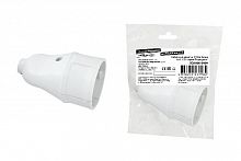 Кабельная розетка 2П б/з белая 10А 250B серии "Народная" (SQ1806-0409)