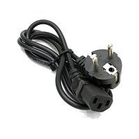 Кабель компьютер - розетка EU 220V (прямой) <1.8м> Telecom  <TP021-1.8-BK> (1/100)