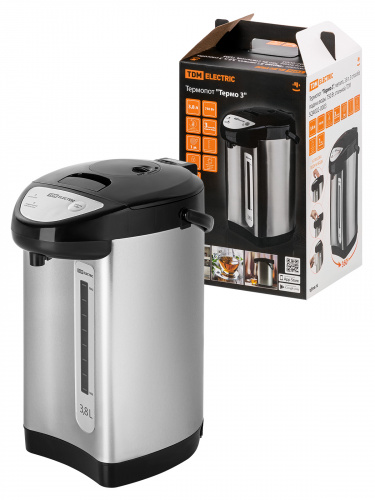 Термопот "Термо 3", металл, 3,8 л, 3 способа подачи воды, 750 Вт, стальной, TDM (1/6) (SQ4002-0003)