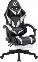 Игровое кресло DEFENDER Aspect Чер/Белый,класс 4,PU,подножка (1/1) (64477)