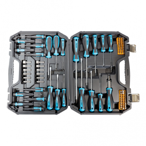 Набор отверток, головок, реверс, SMARTBUY 100 штук, PH,PZ,SL,TORX,TORXH,HEX,S, 4-12 мм, СR-V Tools (1/5) (SBT-SCN-100P1)