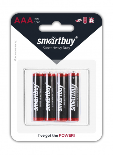 Элемент питания SMARTBUY  R03  BL4   (48/960) 													 (SBBZ-3A04B)