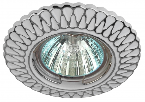 Светильник ЭРА ST4 CH/WH /1 штампованный MR16 12V/220V 50W белый/хром (100/2800) (Б0046900)